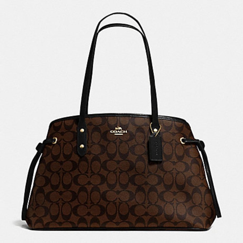 COACH  Drawstring Carryall In Signature Canvas***